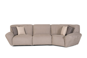 BELUGA - Sectional curved microfiber sofa by Mantellassi 1926 - view 3